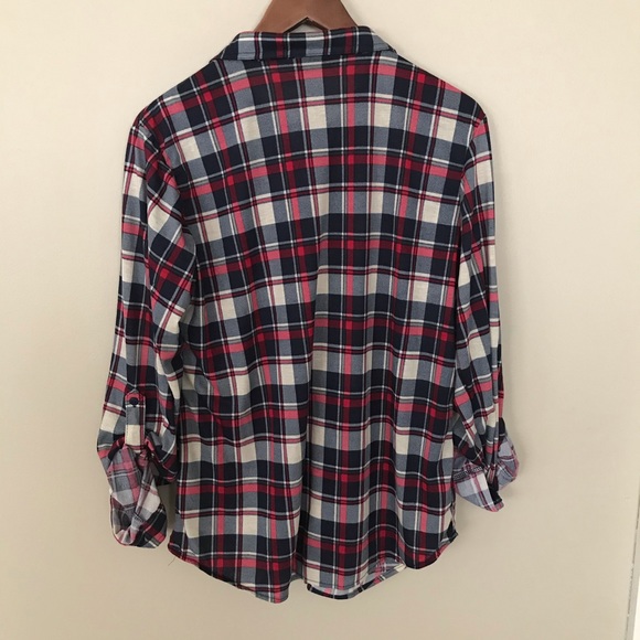 ECLIPSE | TATTOO Button Down Plaid L/S top - Picture 6 of 9